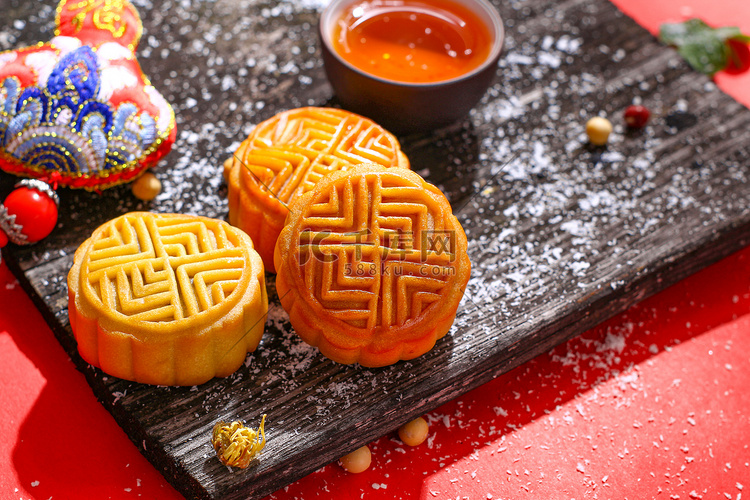 传统美食中秋佳节月饼中国传统美