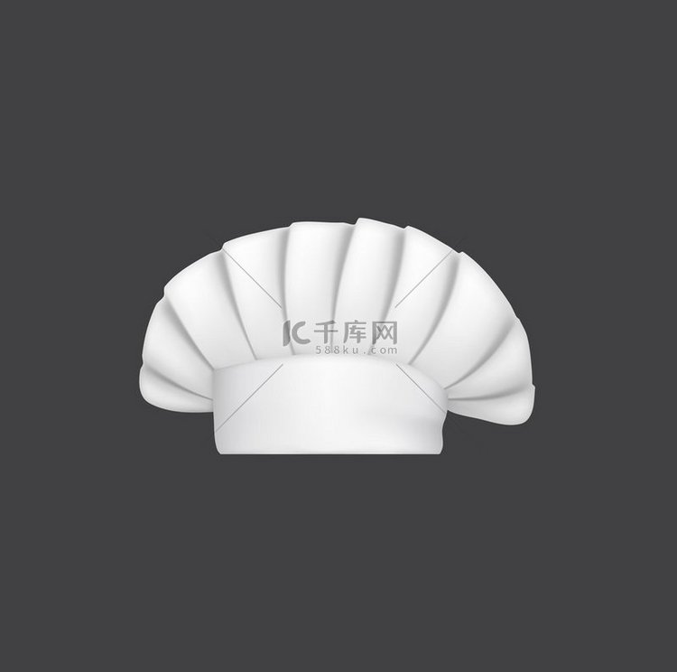 逼真的厨师帽、厨师帽和 3d 
