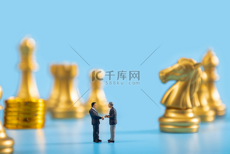 金融理财投资合作创意微缩摄影图