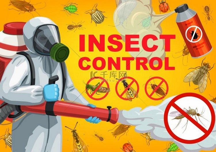 灭虫剂、昆虫和虫子的害虫控制服