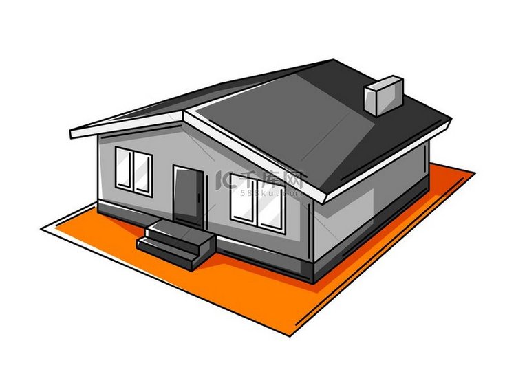 单层房屋的插图房屋建筑项目工业