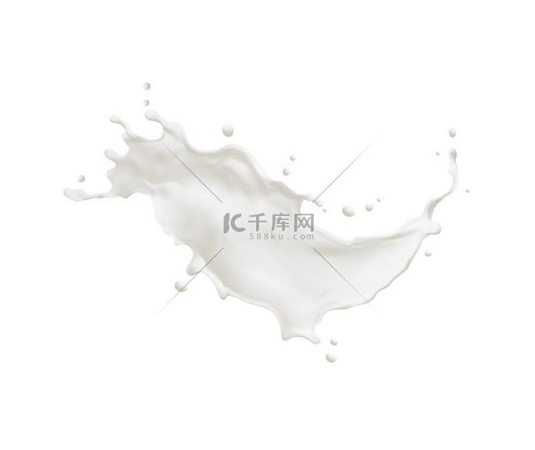 牛奶波飞溅与飞溅和白色的水滴。