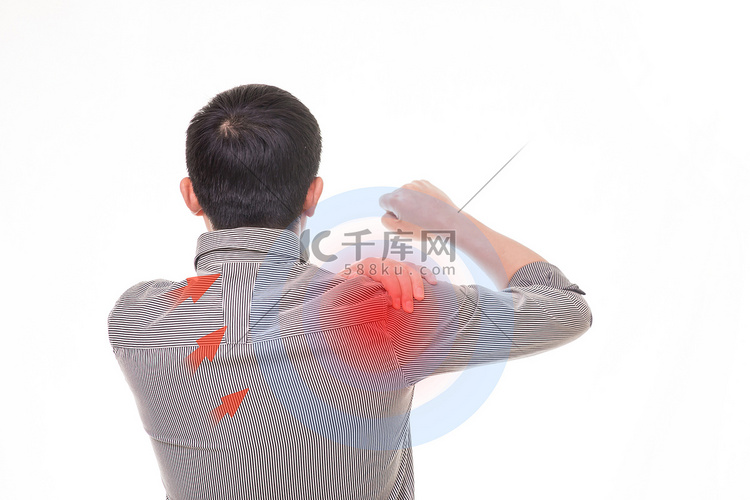 疼痛关节肩周炎男性生病摄影图配
