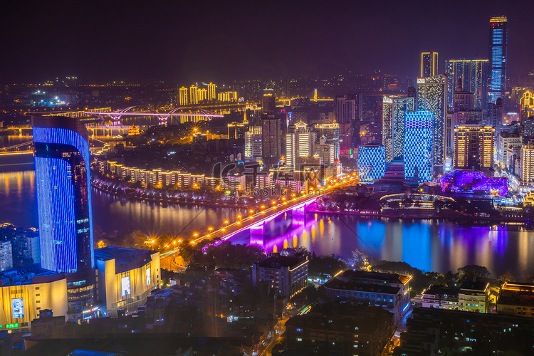 广西柳州城市夜景