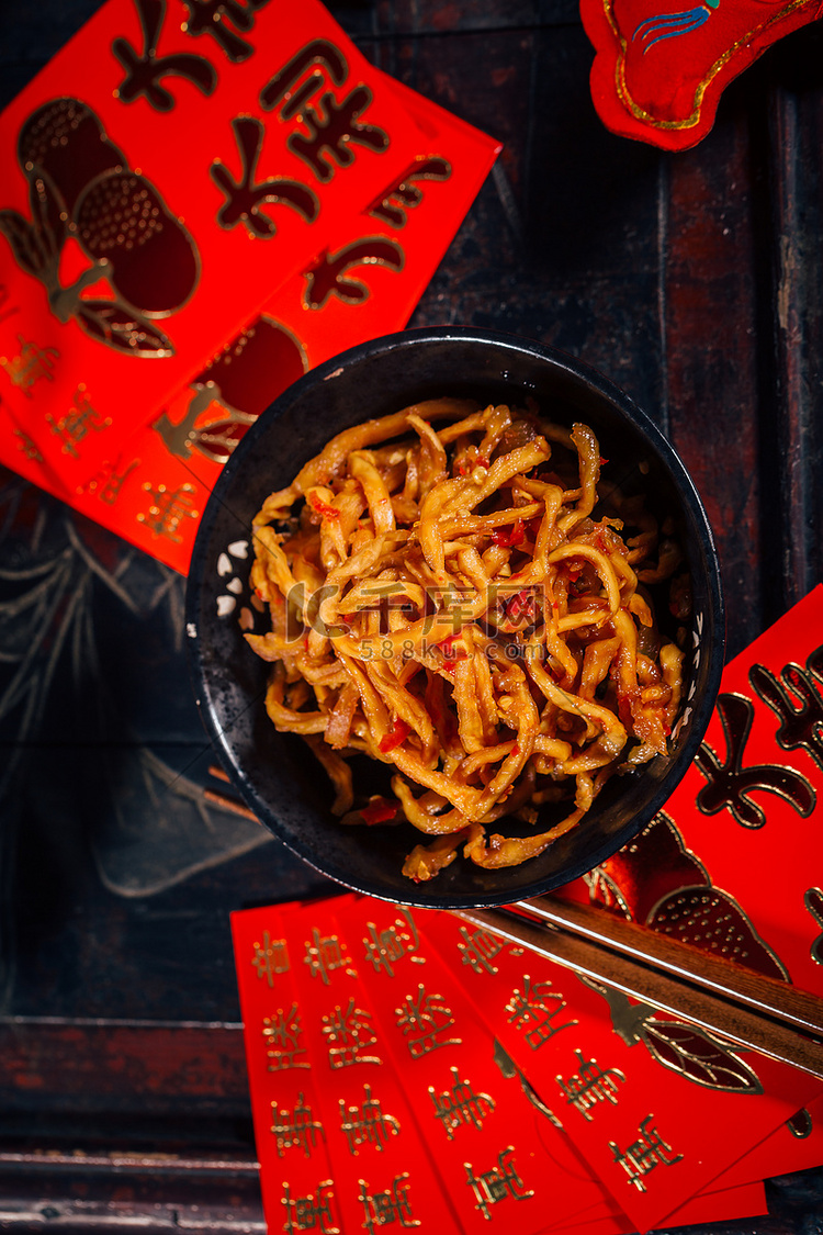 木瓜丝春节美食中式传统香辣美食