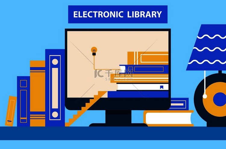 电子图书馆计算机和书籍收藏、程