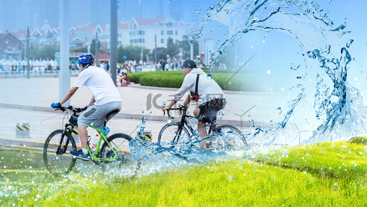 绿色环保健康骑行白天自行车环保