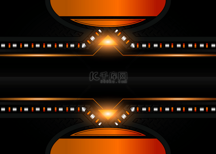 游戏抽象橙色发光线条背景