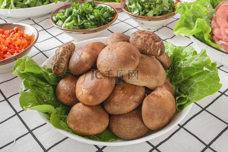 冬季火锅食材蘑菇美食