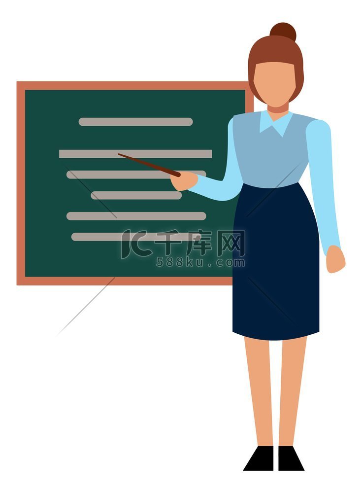 教师图标一个女人站在黑板旁边手
