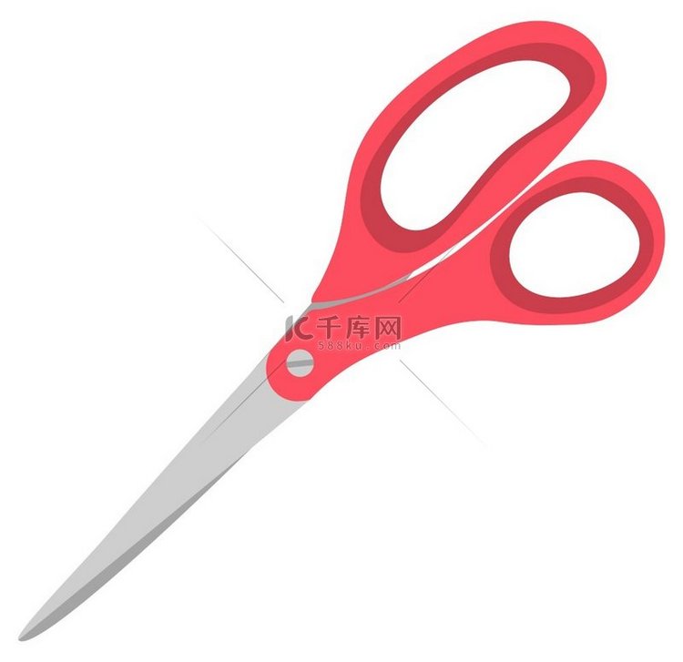 剪刀或切割工具学校文具供应矢量
