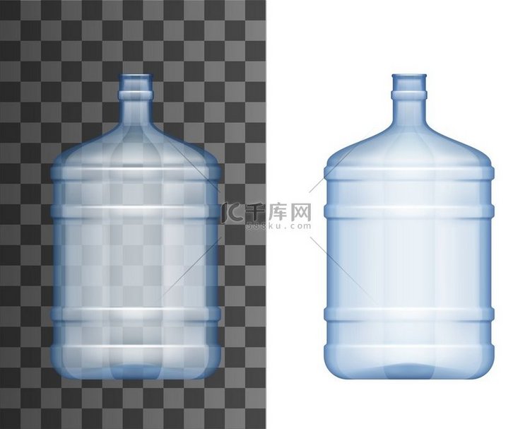 饮水机瓶 3d 逼真的样机模板。