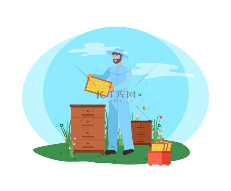 养蜂人与蜜蜂病媒、农业和养蜂人