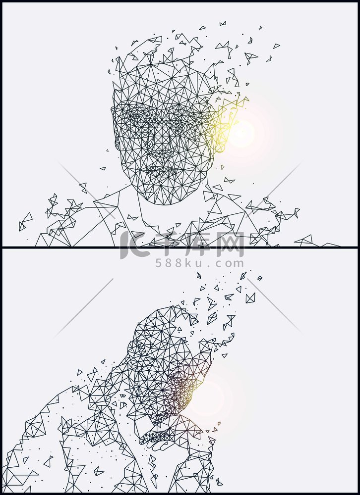 人工智能人物塑造集合向量人类的