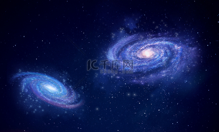 星云银河星空银河创意合成摄影图