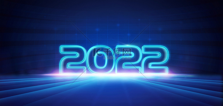 2022科技线条蓝色商务大气展