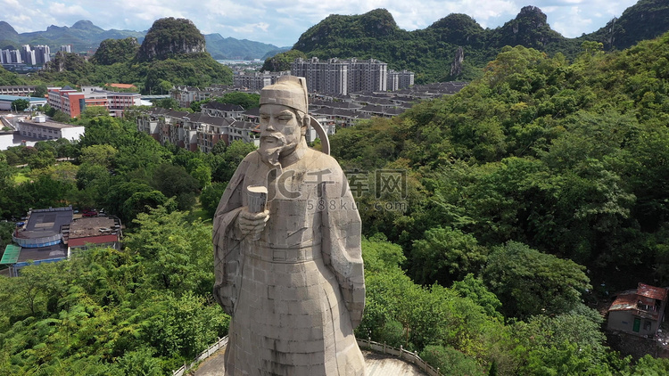 广西柳州市柳宗元石雕人像