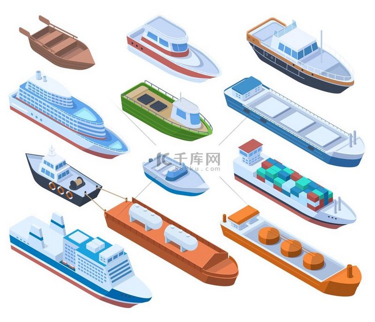等距客运、货运海船、商业和帆船