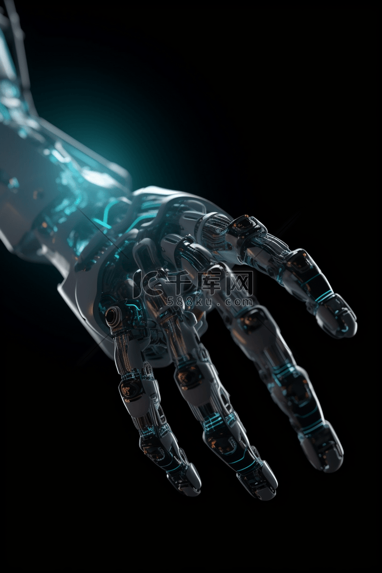 机械手臂科技未来深色背景