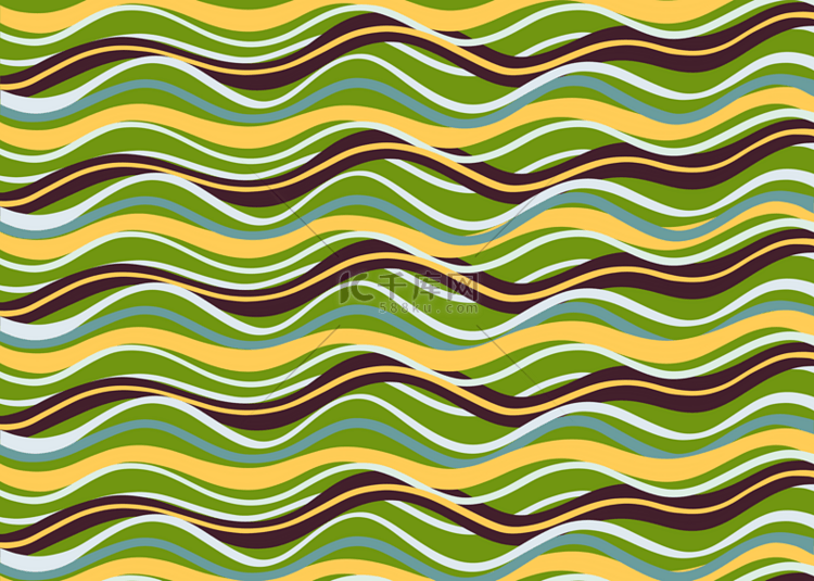 波浪曲线抽象简单绿色背景