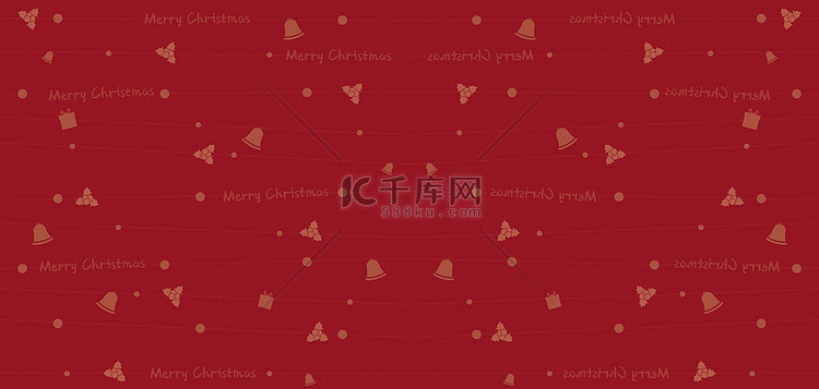 圣诞节圣诞树红色底纹banner