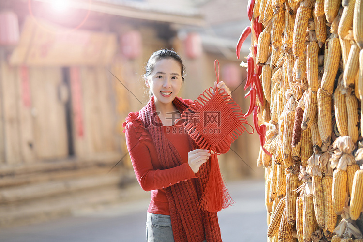 春节人像特色节日过春节过年中国