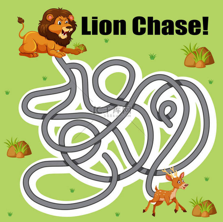 狮子追逐鹿迷宫游戏插图