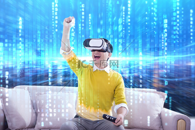 VR人像人工智能眼镜科技虚拟摄