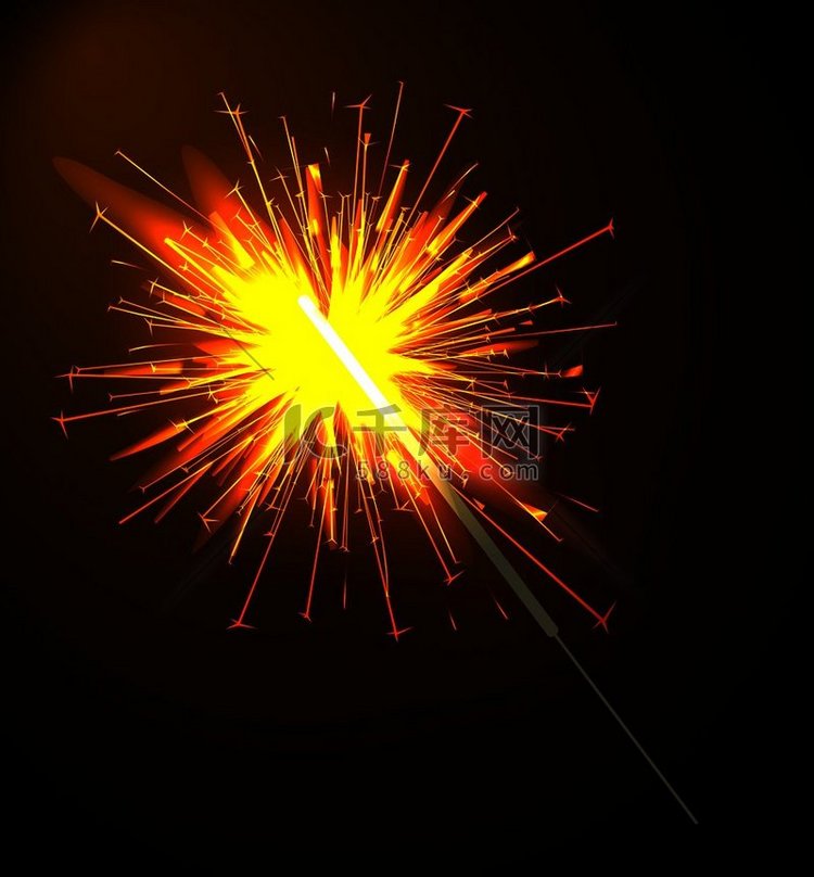 海报上的火花，孟加拉灯火，新年