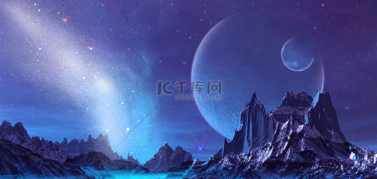 星空银河星系梦幻背景