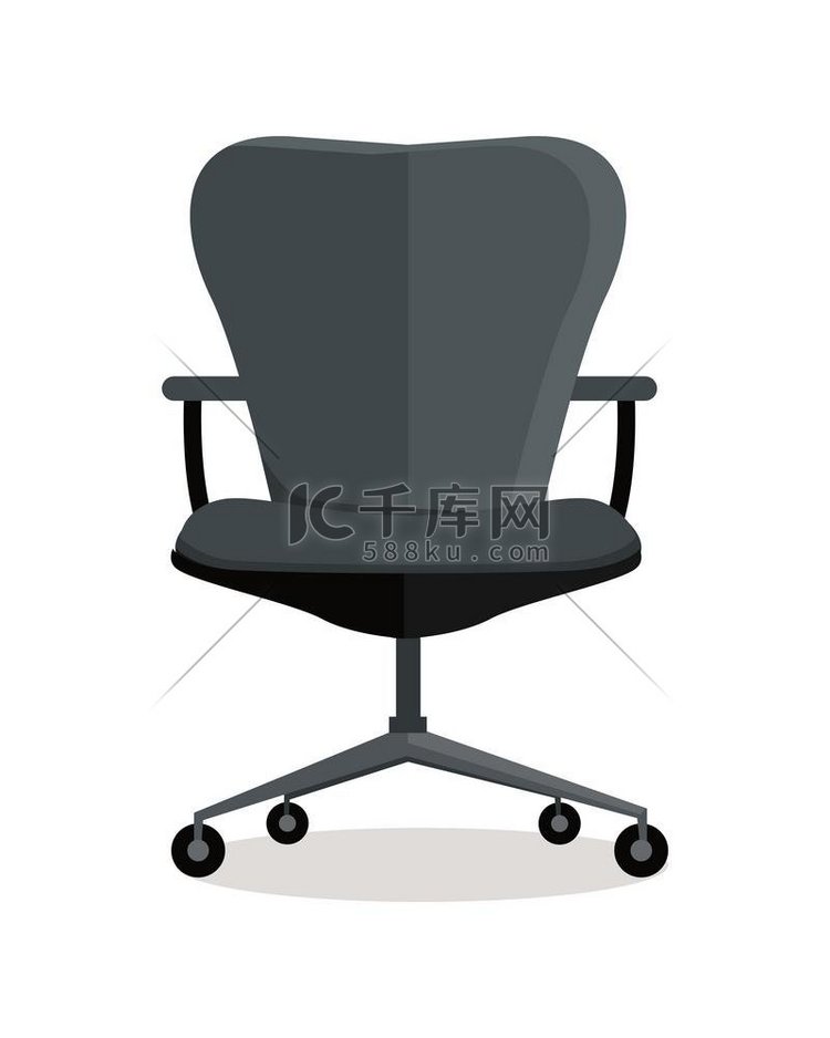 办公椅图标符号被白色隔离。办公