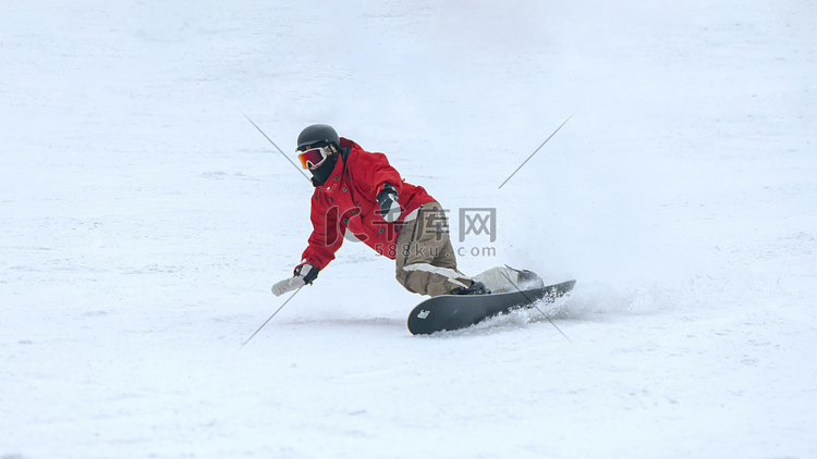 运动滑雪上午人物冬季素材摄影图