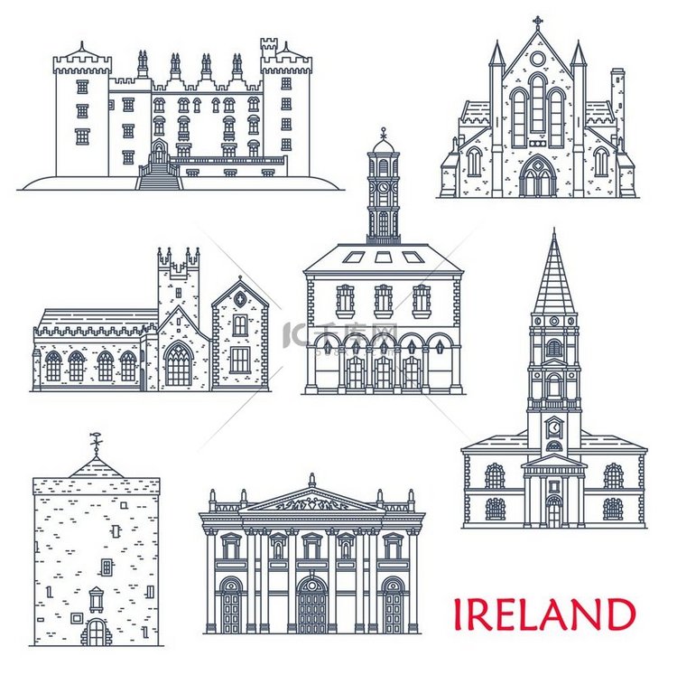 爱尔兰建筑地标和建筑物，旅游观