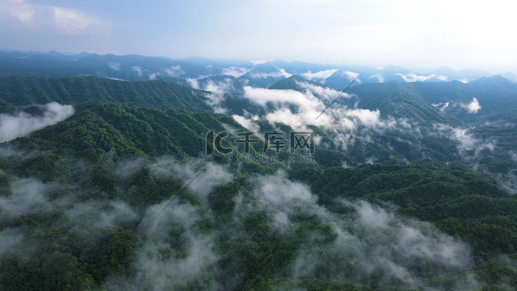 风景重庆四面山森林大自然云雾缭