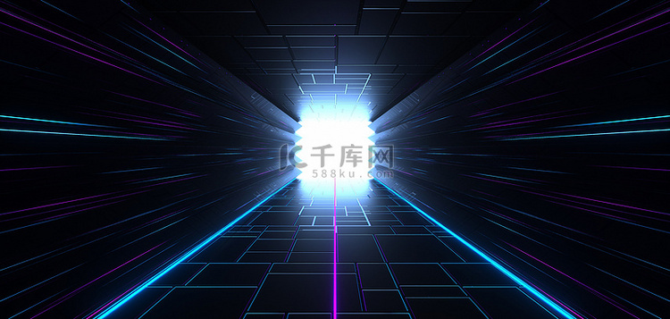 科技空间隧道C4D