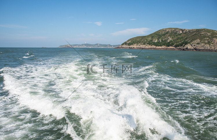 海洋浪花下午浪花海岛无摄影图配