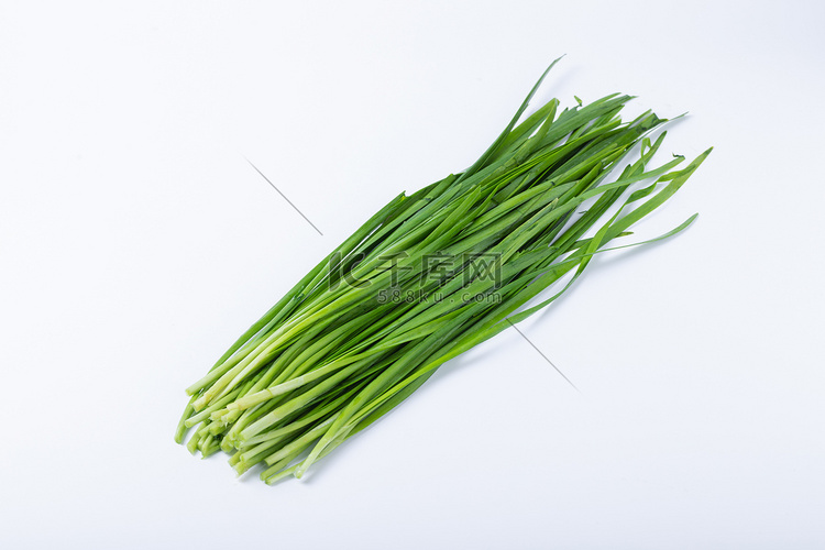 蔬菜绿色割韭菜食材饮食摄影图配