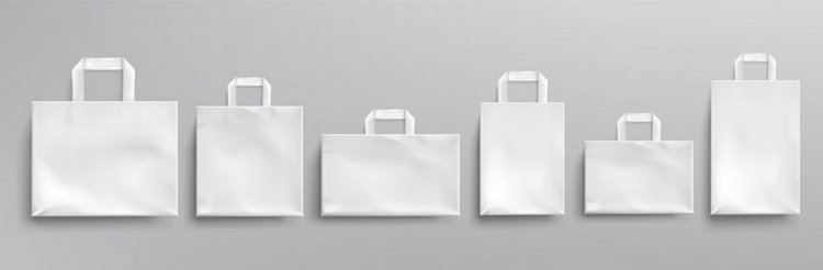 白皮书生态袋不同的形状。