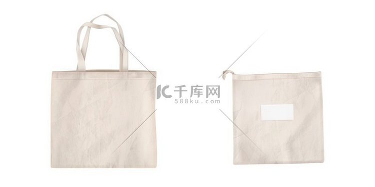 棉质环保袋，带手柄的购物袋。