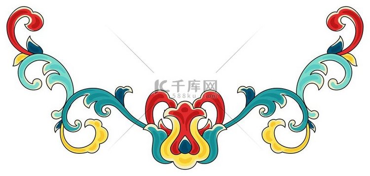 中国传统陶瓷装饰品框架。