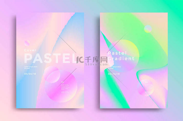 Pastel gradient covers