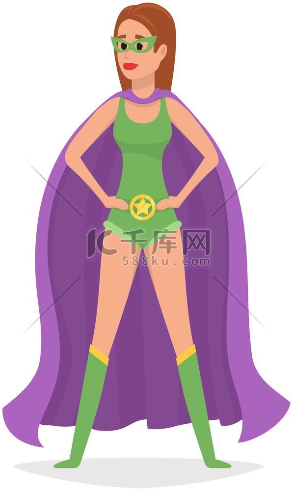 女超人站立并拥有保卫地球的超能