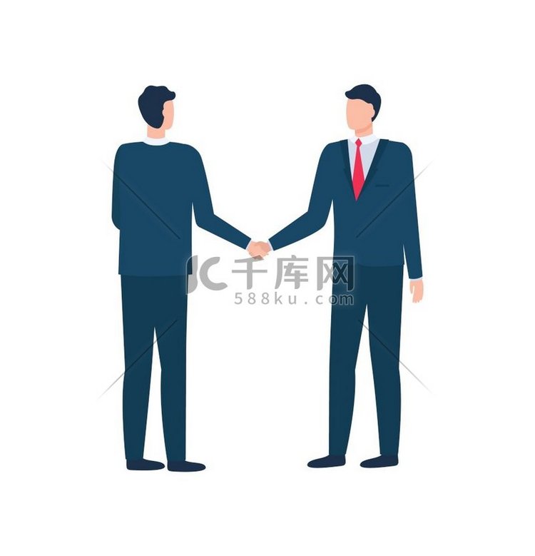 男士握手、代表会议、商人人物站