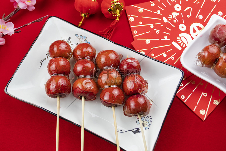 新年年味糖葫芦传统小吃冰糖葫芦