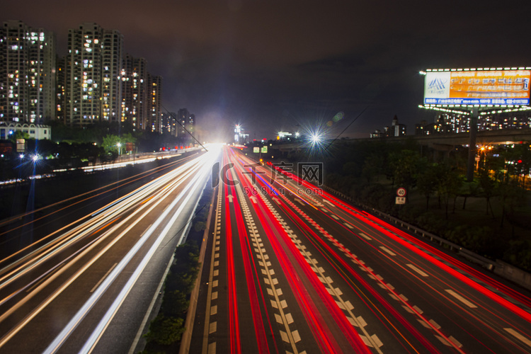 广州花都广清高速公路车轨光绘摄