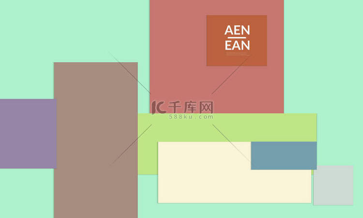 带有剪纸重叠矩形的网页纸。复古