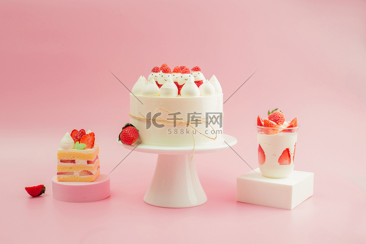 草莓季蛋糕合集粉色甜蜜甜点