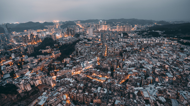 城市夜景傍晚建筑城市摄影摄影图