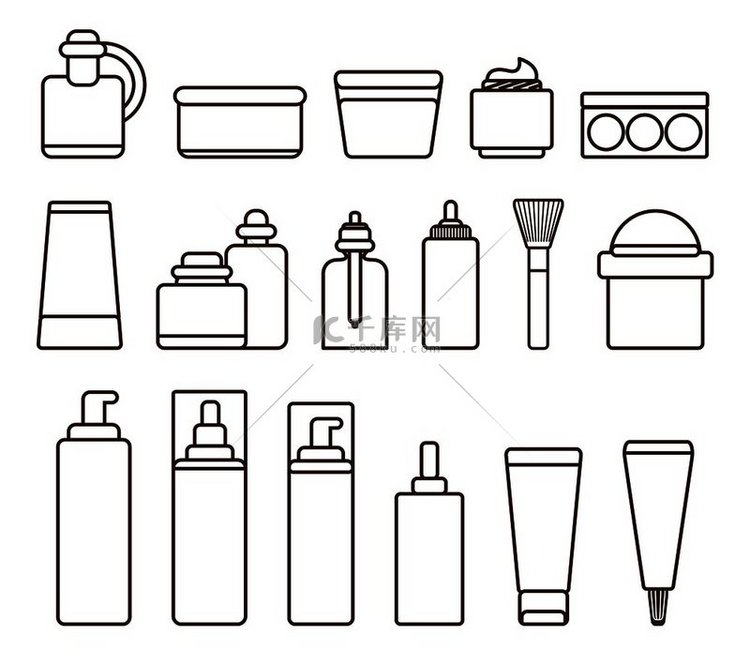 装满护肤品的容器意味着含有维生