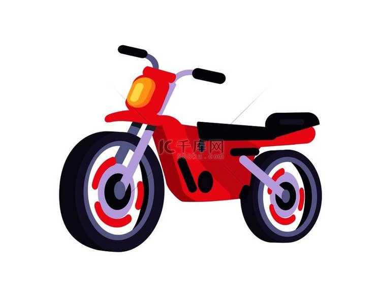 红色摩托车时尚摩托车运输项目模